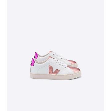 Αθλητικά Παπούτσια παιδικα Veja ESPLAR LEATHER White/Pink/Purple | GR 809PJJ